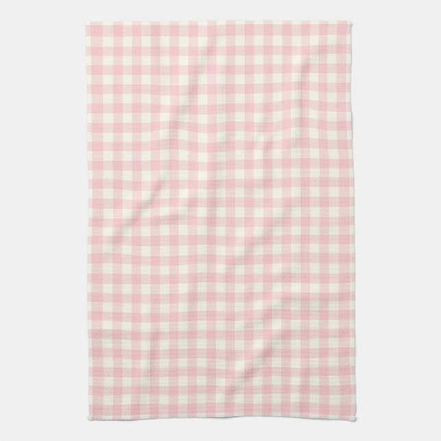 Pulver-rosa Gingham-Muster-Geschirrtücher Geschirrtuch (Vertikal)