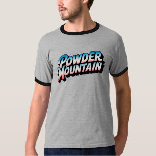 Pulverberge Ringer T - Shirt - Retro Ski Resort