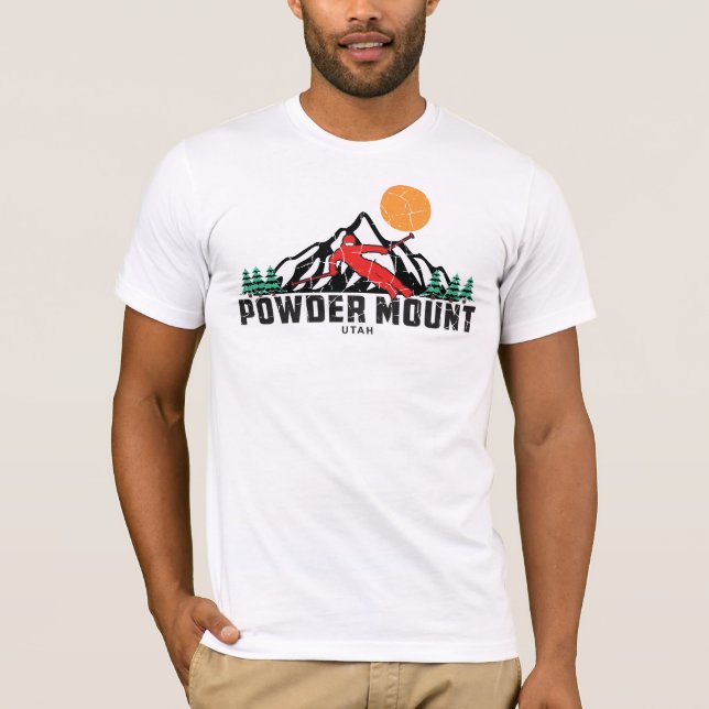 Pulverberge Ski Sunset T - Shirt (Vorderseite)