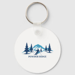 Pulverfass Minnesota Ski Resort Skifahren Skifahre Schlüsselanhänger