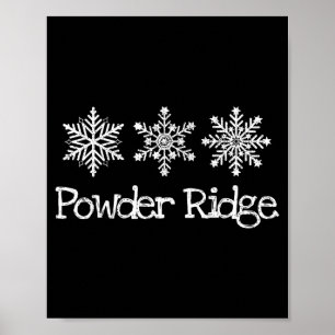 Pulvergrat Bergskifahrer Skifahren Ski Schneeflock Poster