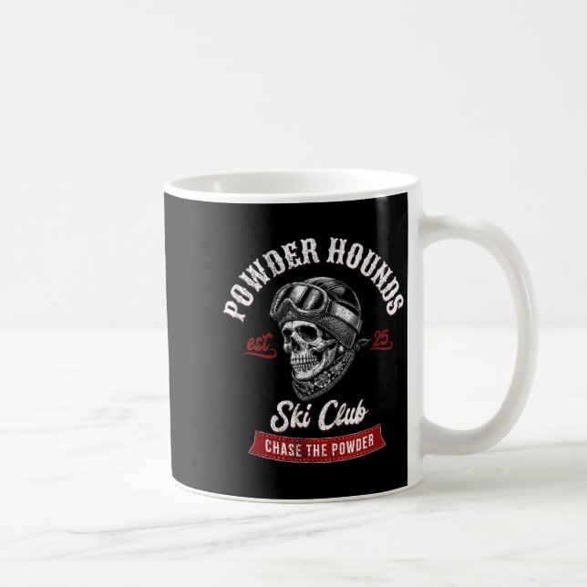 Pulverhunde Freestyle-Skifahrer Winter Kaffeetasse (Rechts)