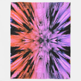 Pulverrosa Explosion Abstrakt Fleece Blanket