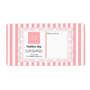 Pulverrosa Streifen und geschmeidige Rahmen und Lo