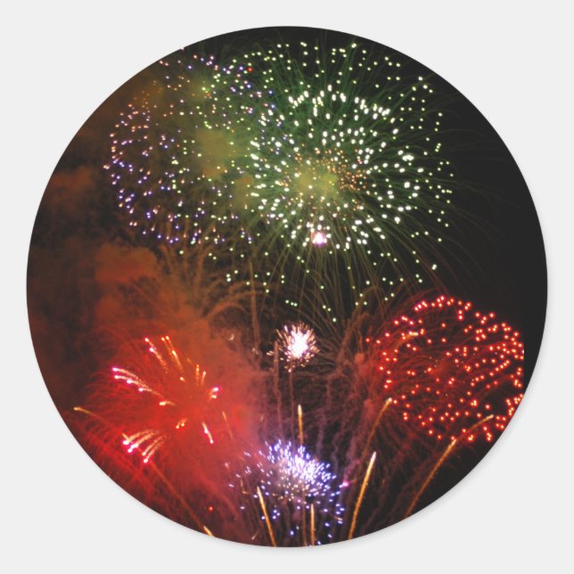 Pulverschnee Runder Aufkleber (Vorderseite)