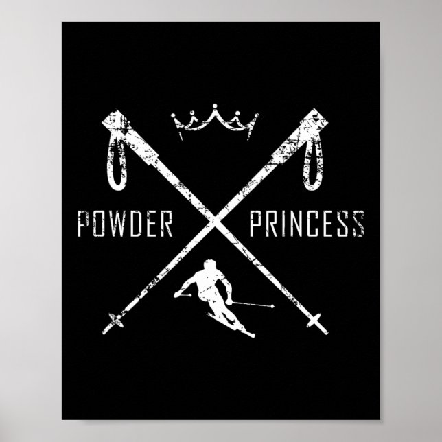 Pulverschnee-Shirt Poster (Vorne)