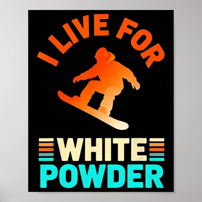 Pulverschnee-Ski-Retro-Snowboardbrille Mountai Poster (Vorne)