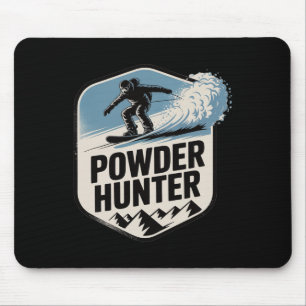 Pulverschneejäger-Ski-Schneeschuh-Berg-Abenteuer-G Mousepad