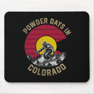 Pulvertage in Colorado Flag Skifahren Snowboarden  Mousepad