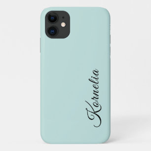 Pulverturquoisfarbener Minimalistischer Name Case-Mate iPhone Hülle