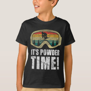 Pulverzeit lustiges Skifahren Schnee Freestyle Win T-Shirt