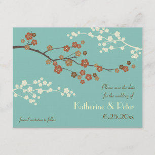 Pum Blossom Custom Save the Date Einladungskarte
