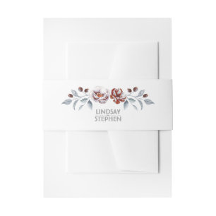 Pum Lila Aquarellfarben Blume Elegante Hochzeit Einladungsbanderole