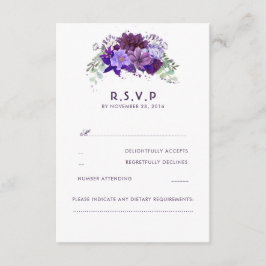 Pum Violet Blume Elegante Hochzeit UAWG RSVP Karte