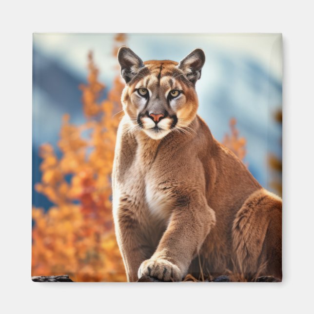 Puma Animal Wildlife Wilderness Frische Pasta mach Magnet (Vorne)