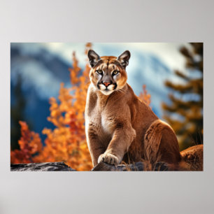 Puma Animal Wildlife Wilderness Frische Pasta mach Poster