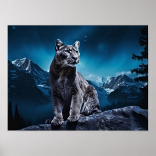 Puma Animal Wildlife Wilderness Frische Pasta mach Poster