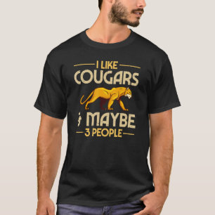 Puma Berglöwe Tier Katzenkopf Süße Wildkatze T-Shirt