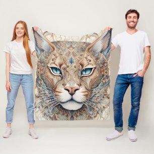 Puma Face Surreal Art Fleecedecke