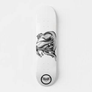 Puma Familienart Schwarz-Weiß-Kunst zeichnend Skateboard