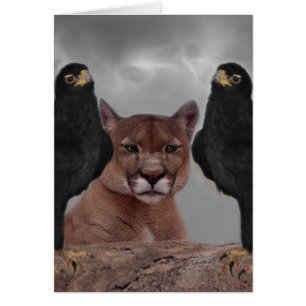Puma mit Adlern