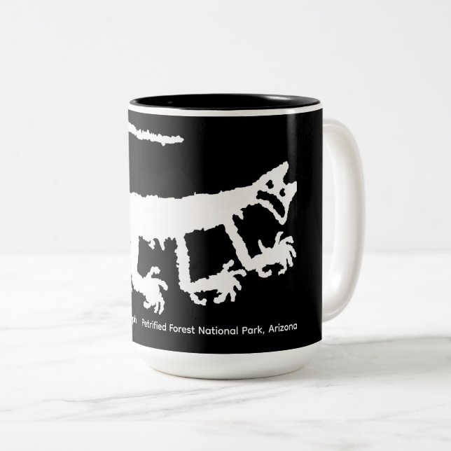 Pumapetroglyphe Zweifarbige Tasse (VorderseiteRechts)