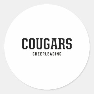 Pumas Cooper High School Cheerleading  Runder Aufkleber