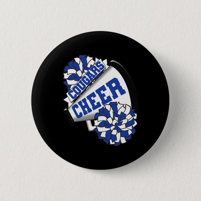 Pumas jubeln Ck zur Schule Cheerleading-Geist B  Button (Vorderseite)