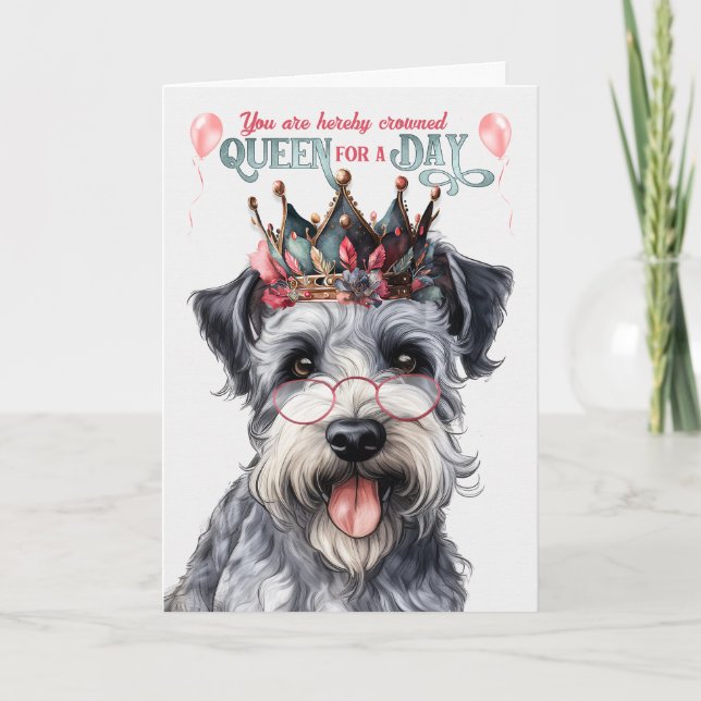Pumi Dog Queen for Day Funny Birthday Karte (Vorderseite)