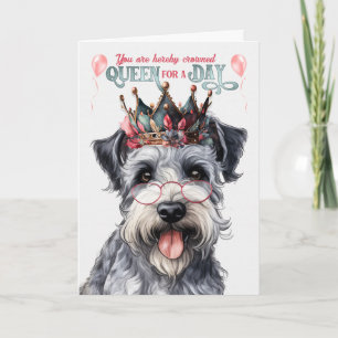 Pumi Dog Queen for Day Funny Birthday Karte