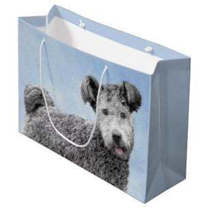 Pumi Painting - Niedliche Original Hunde Kunst Große Geschenktüte