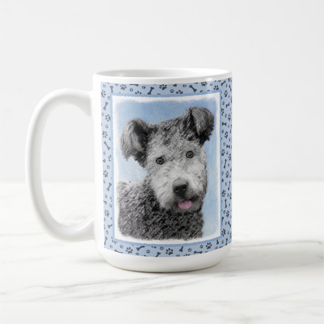 Pumi Painting - Niedliche Original Hunde Kunst Kaffeetasse (Links)