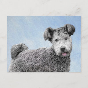 Pumi Painting - Niedliche Original Hunde Kunst Postkarte