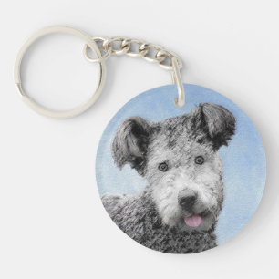 Pumi Painting - Niedliche Original Hunde Kunst Schlüsselanhänger