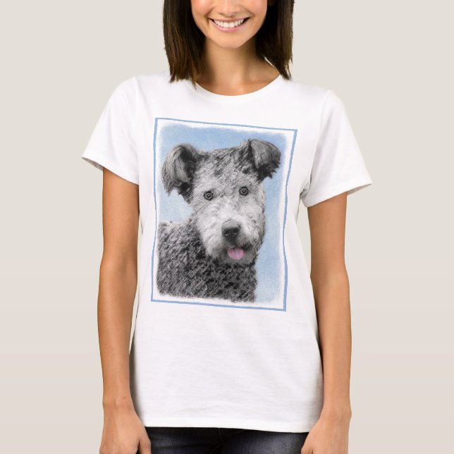 Pumi Painting - Niedliche Original Hunde Kunst T-Shirt (Vorderseite)
