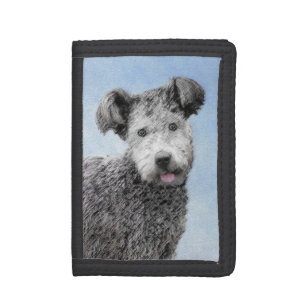 Pumi Painting - Niedliche Original Hunde Kunst Tri-fold Geldbeutel