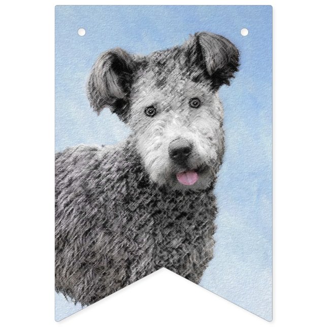 Pumi Painting - Niedliche Original Hunde Kunst Wimpelkette (Erste Fahne)