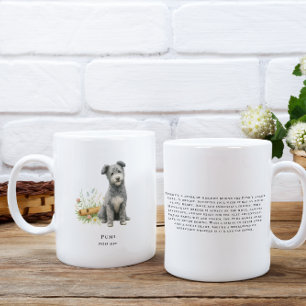 Pumi Watercolor Dog   Seltene Rasse Kaffeetasse