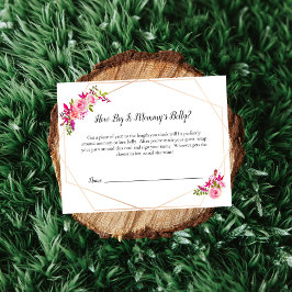 Pumkin Baby Duwer Mommy's Bauchgröße Game Floral Einladung