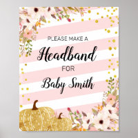 Pumkin Baby Shooter Headband Station Signature