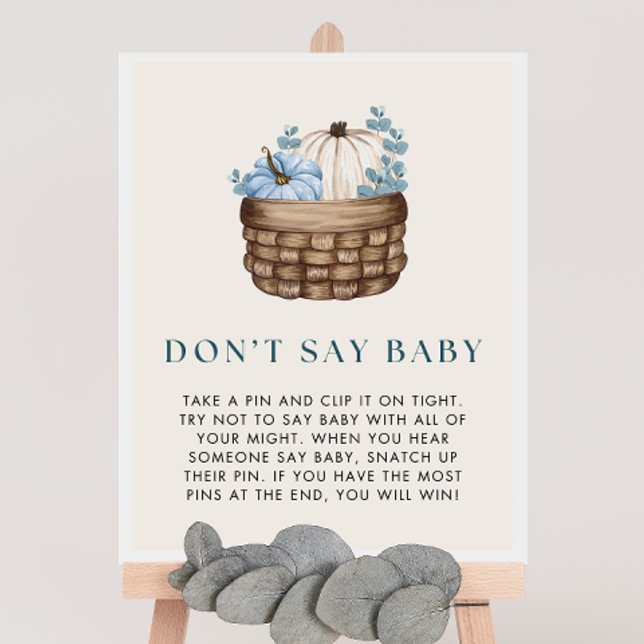 Pumkin Baby Shower Say Baby Game Sign Poster (Von Creator hochgeladen)