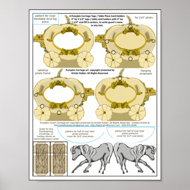Pumkin Cream Coach Dankbare Hochzeitskarte Poster (Vorne)