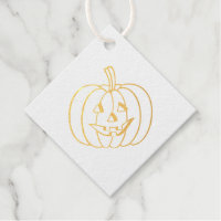 Pumkin Face Gold Foil Halloween