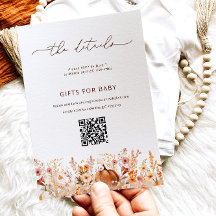 Pumkin Fall Floral Baby Duschkarte