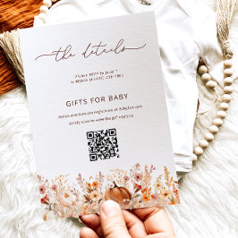 Pumkin Fall Floral Baby Duschkarte Einladung