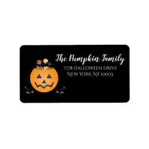 Pumkin Halloween Eimertrick oder Treppenhaus Adressaufkleber