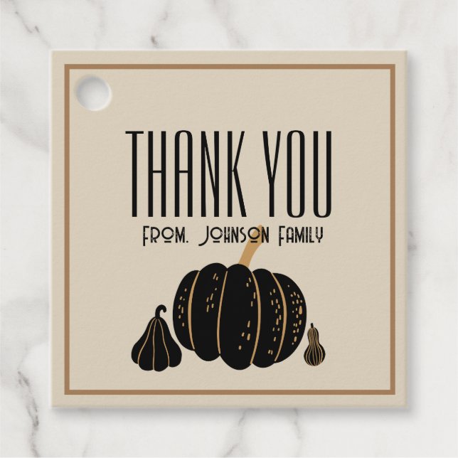 Pumkin halloween Fall Danke, dass ihr einen eigene Geschenkanhänger (Vorderseite)