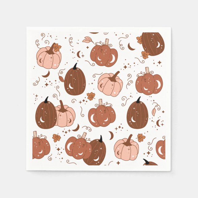 Pumkin Patch 50 Cocktail Papier Napkin Serviette (Vorderseite)