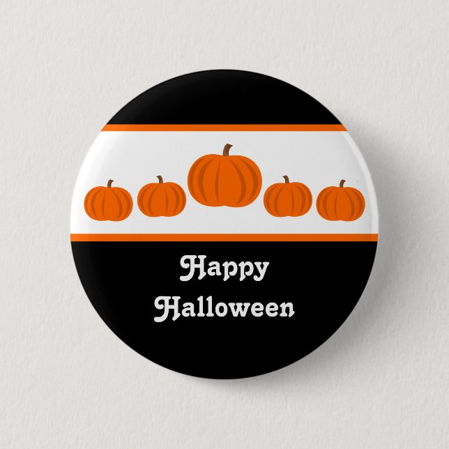 Pumkin Row Halloween Button (Vorderseite)