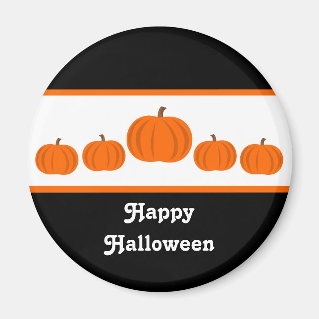 Pumkin Row Halloween Magnet (Vorne)